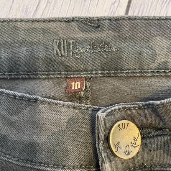 Kut From The Kloth Camo Skinny Jeans - Size 10 - Picture 3 of 4